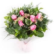 Valentines Six Pink Roses